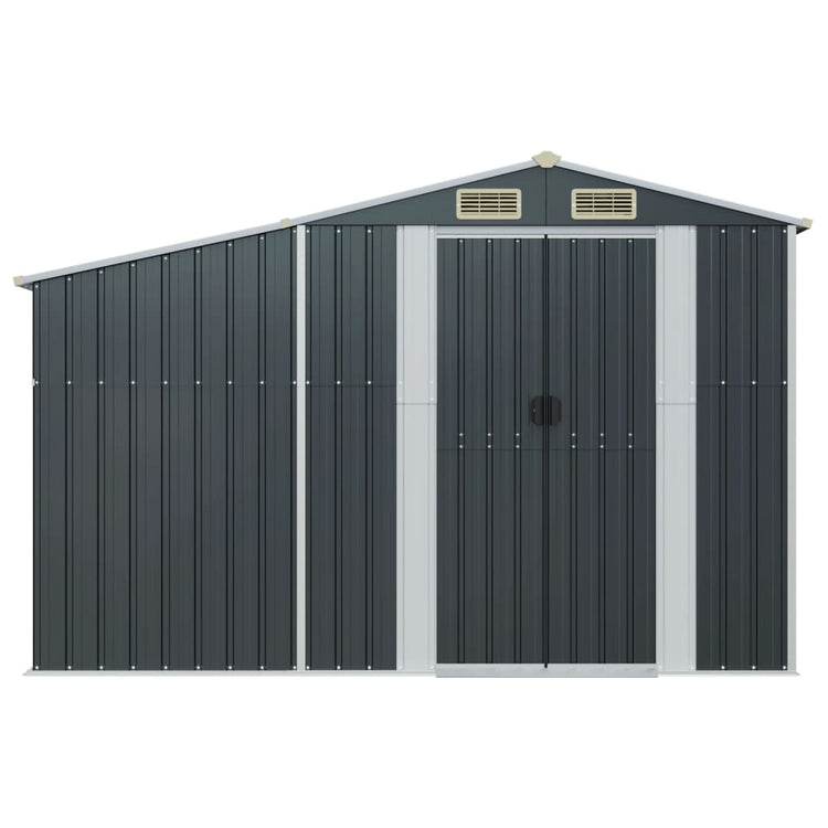 Vidaxl jardin hangar 277x93x179 cm couleur anthracite en acier galvanisé