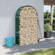 Vidaxl Strange de bois de chauffage 120x45x210 cm en acier galvanisé vert