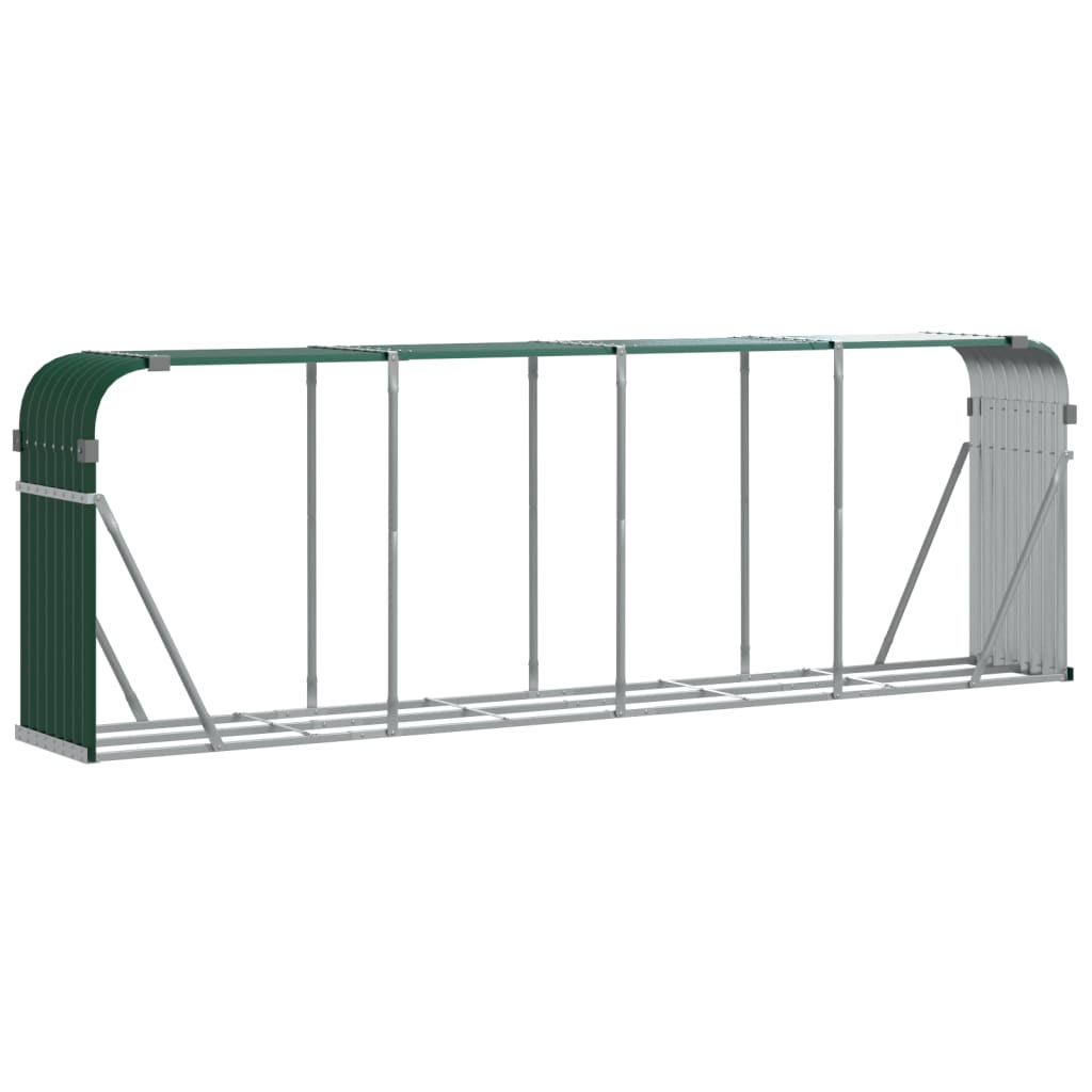 Vidaxl Bood Storage 300x45x100 cm Galvanisé en acier vert