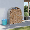 Stockage de bois de chauffage Vidaxl 120x45x140 cm Gray clair en acier galvanisé