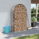 Stockage de bois de chauffage Vidaxl 120x45x210 cm Gray clair en acier galvanisé