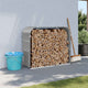 Stockage de bois de chauffage Vidaxl 120x45x100 cm Gray clair en acier galvanisé