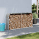 Stockage de bois de chauffage Vidaxl 180x45x100 cm Gray clair en acier galvanisé