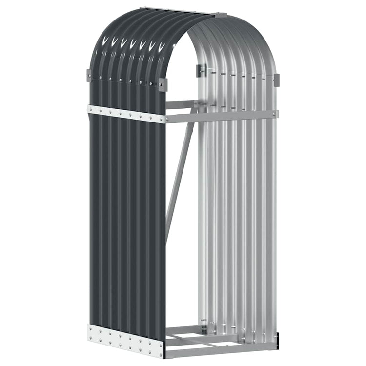 Stockage de bois de chauffage vidaxl 40x45x100 cm anthracite en acier galvanisé