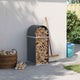 Stockage de bois de chauffage vidaxl 40x45x100 cm anthracite en acier galvanisé
