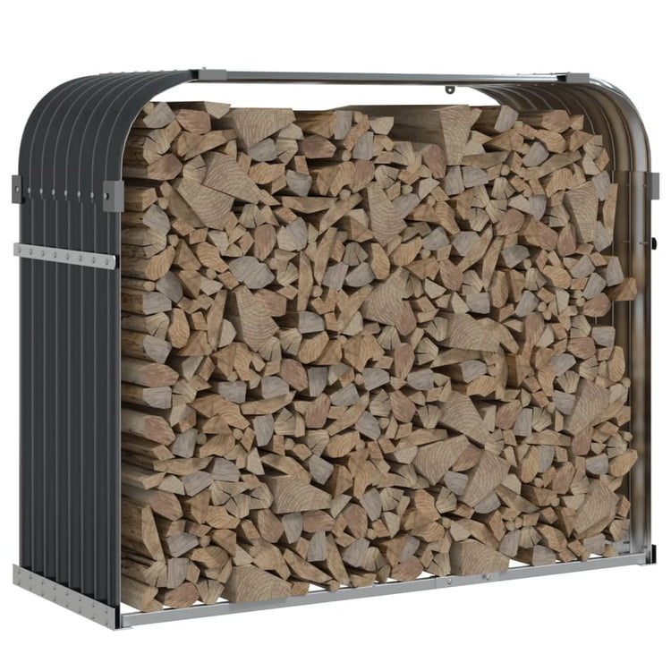 Stockage de bois de chauffage Vidaxl 120x45x100 cm anthracite en acier galvanisé