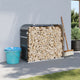 Stockage de bois de chauffage Vidaxl 120x45x100 cm anthracite en acier galvanisé