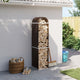Stockage de bois de chauffage vidaxl 40x45x170 cm brun en acier galvanisé