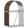 Stockage de bois de chauffage Vidaxl 80x45x120 cm Brown en acier galvanisé