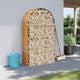 Stockage de bois de chauffage Vidaxl 120x45x210 cm en acier galvanisé brun clair