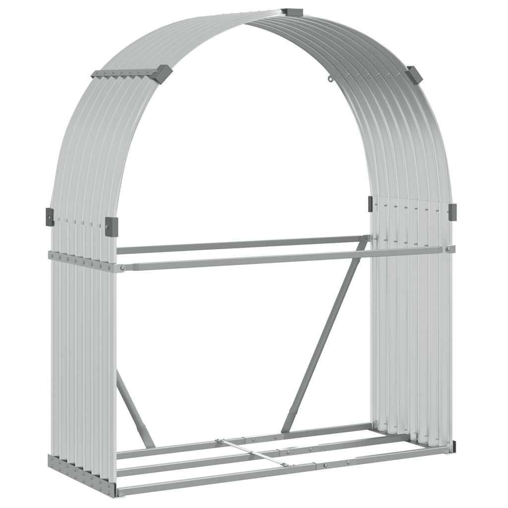 Vidaxl Foow Bood Storage 120x45x140 cm Couleur en argent en acier galvanisé