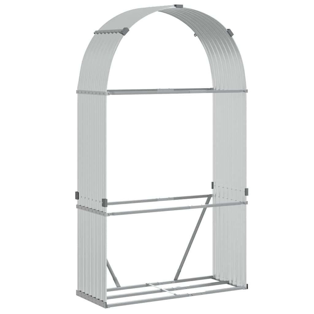 Vidaxl Foowood Storage 120x45x210 cm Couleur en argent en acier galvanisé