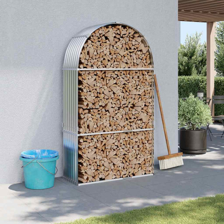 Vidaxl Foowood Storage 120x45x210 cm Couleur en argent en acier galvanisé