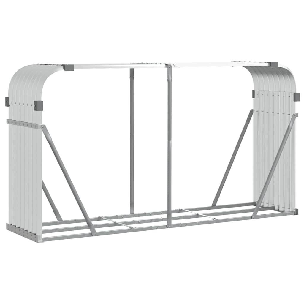Vidaxl Bood Storage 180x45x100 cm Couleur en argent en acier galvanisé