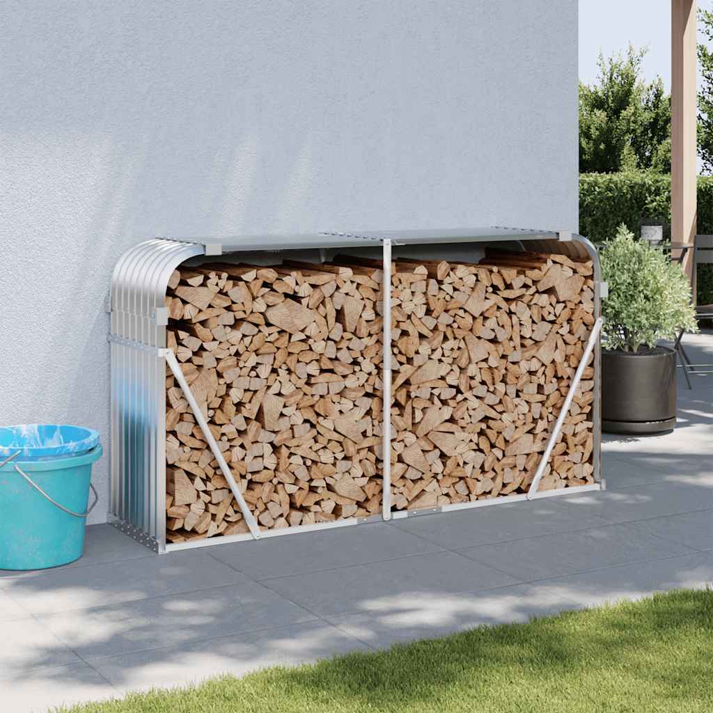 Vidaxl Bood Storage 180x45x100 cm Couleur en argent en acier galvanisé