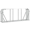 Stockage de bois de chauffage Vidaxl 234x45x100 cm Couleur en argent en acier galvanisé