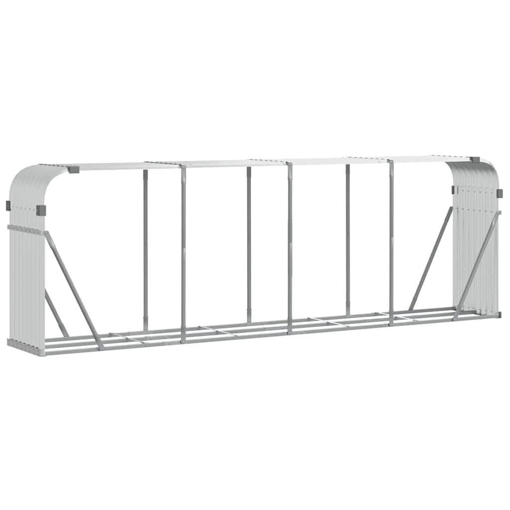 Vidaxl Bood Storage 300x45x100 cm Couleur en argent en acier galvanisé