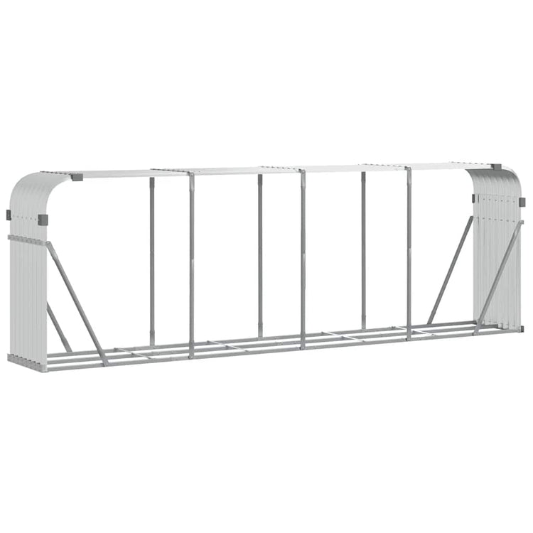 Vidaxl Bood Storage 300x45x100 cm Couleur en argent en acier galvanisé