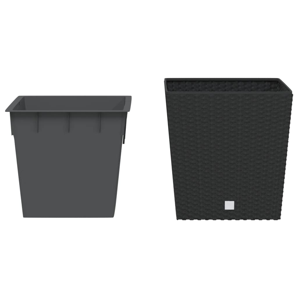 Planificateur Vidaxl avec un look Rattan amovible 21 32 L pp anthracite