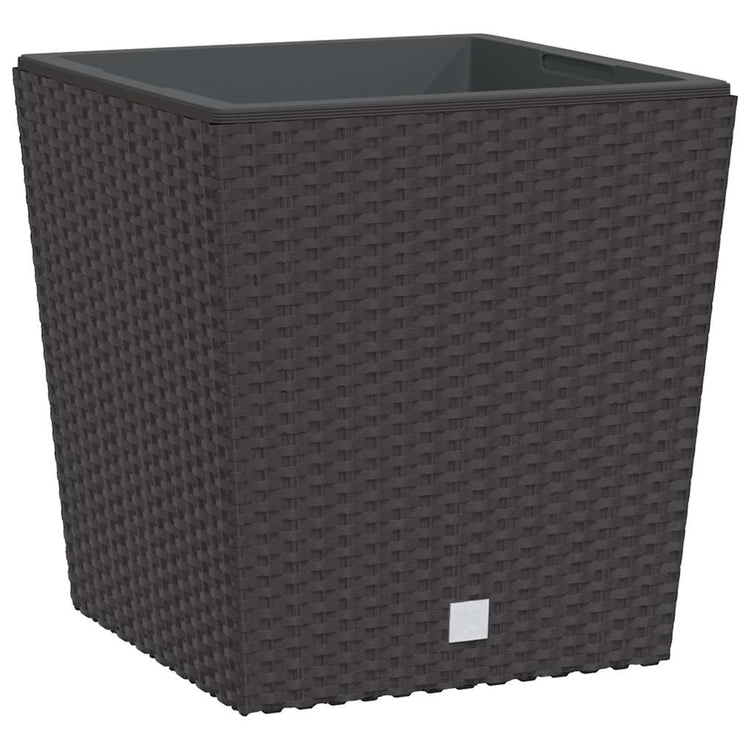Jardinière vidaxl avec look rattan bak amovible 21 32 l pp marron