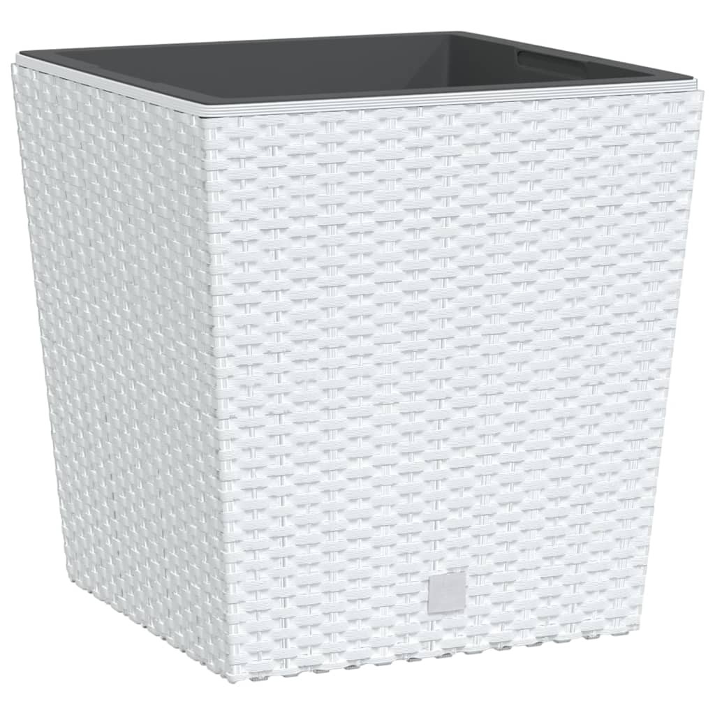Planificateur Vidaxl avec look Rattan Bak amovible 21 32 L PP blanc