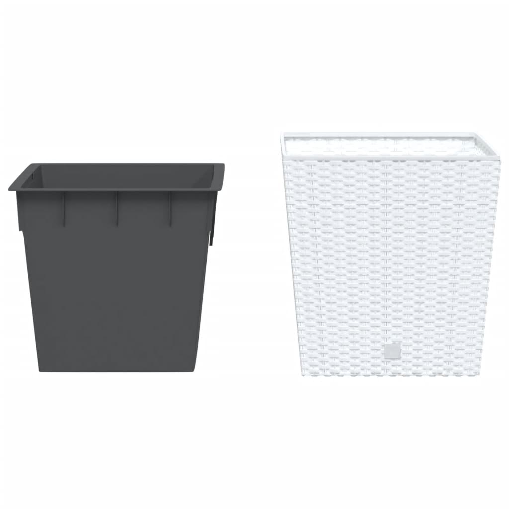 Planificateur Vidaxl avec look Rattan Bak amovible 21 32 L PP blanc
