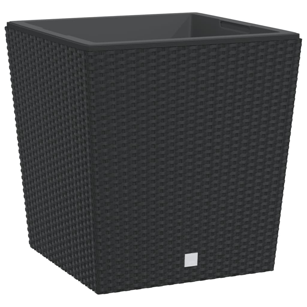 Jardinière vidaxl avec bak rattan amovible look 37 64 l pp anthracite