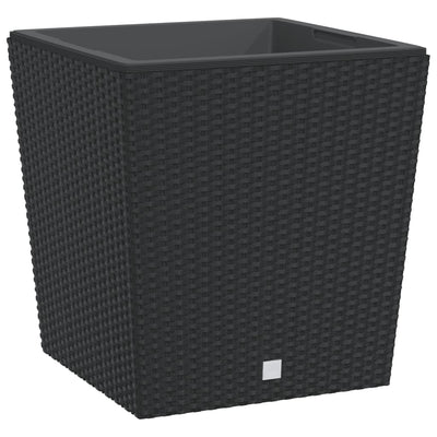 Jardinière vidaxl avec bak rattan amovible look 37 64 l pp anthracite