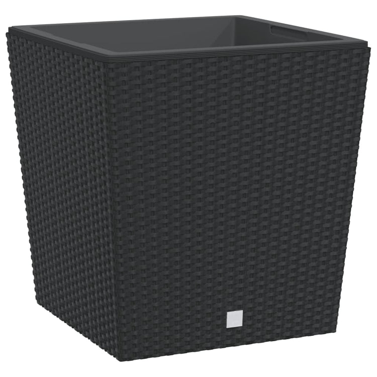 Jardinière vidaxl avec bak rattan amovible look 37 64 l pp anthracite
