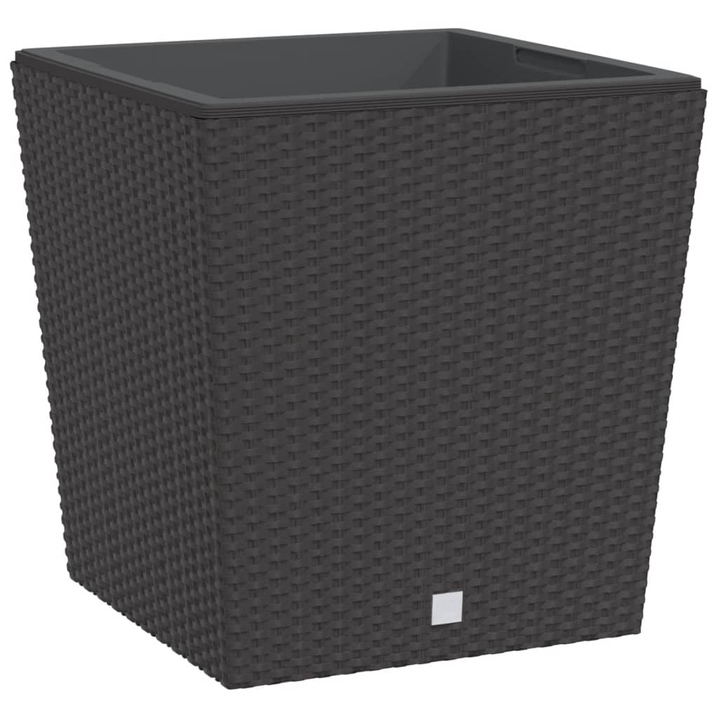 Planificateur Vidaxl avec look Rattan Bak amovible 37 64 L PP Brown