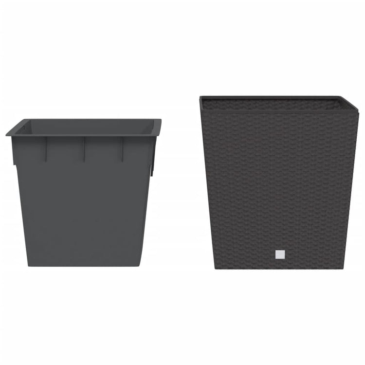 Planificateur Vidaxl avec look Rattan Bak amovible 37 64 L PP Brown