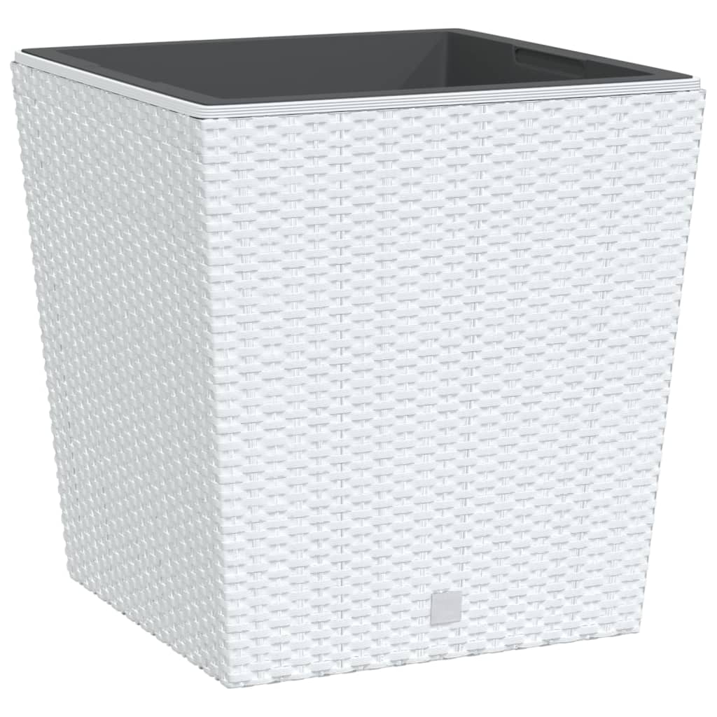 Planificateur Vidaxl avec look Rattan Bak amovible 37 64 L PP blanc