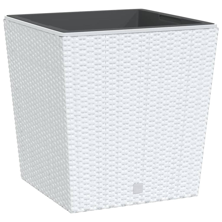 Planificateur Vidaxl avec look Rattan Bak amovible 37 64 L PP blanc