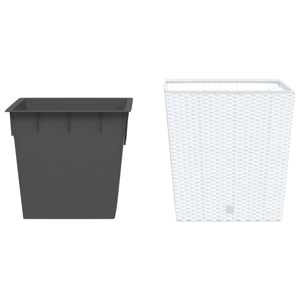Planificateur Vidaxl avec look Rattan Bak amovible 37 64 L PP blanc