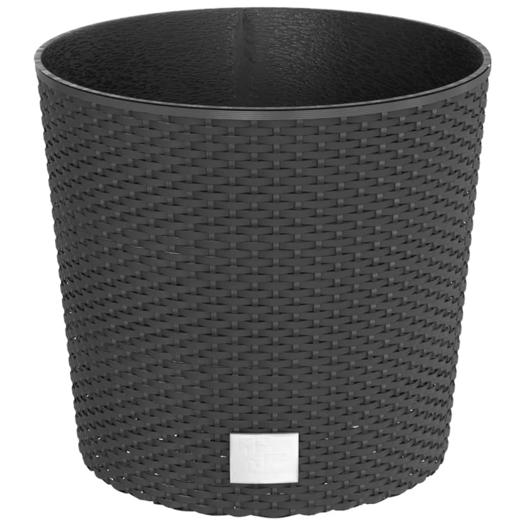 Vidaxl planteur amovible bak rattan look 15 15,3 l pp anthracite