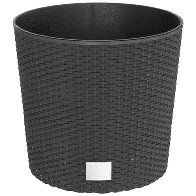 Vidaxl planteur amovible bak rattan look 15 15,3 l pp anthracite