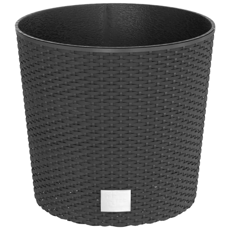 Vidaxl planteur amovible bak rattan look 15 15,3 l pp anthracite