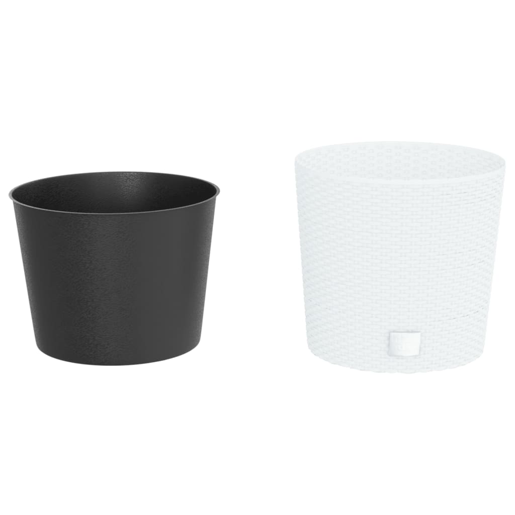 Planificateur Vidaxl avec look Rattan Bak amovible 15 15,3 l pp blanc