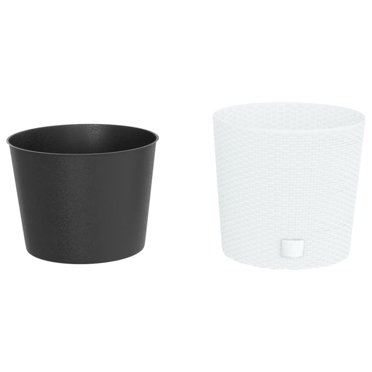 Planificateur Vidaxl avec look Rattan Bak amovible 15 15,3 l pp blanc