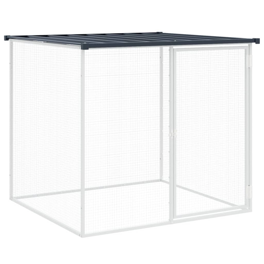 Poulet Vidaxl avec toit 103x98x90 cm anthracite en acier galvanisé
