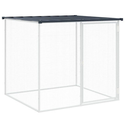 Poulet Vidaxl avec toit 103x98x90 cm anthracite en acier galvanisé