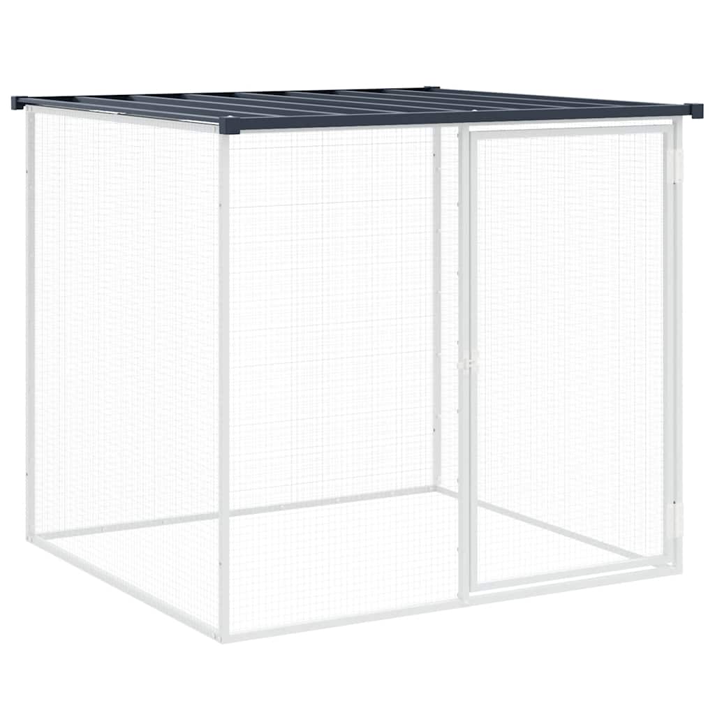 Poulet Vidaxl avec toit 103x98x90 cm anthracite en acier galvanisé