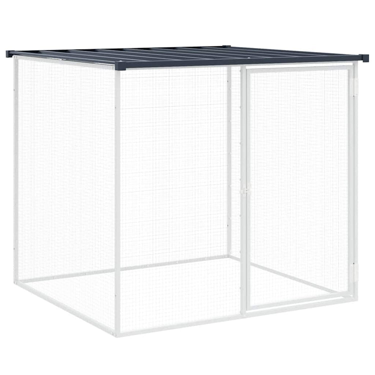Poulet Vidaxl avec toit 103x98x90 cm anthracite en acier galvanisé