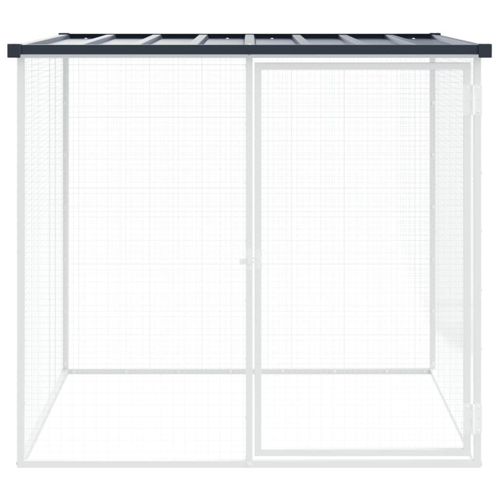 Poulet Vidaxl avec toit 103x98x90 cm anthracite en acier galvanisé