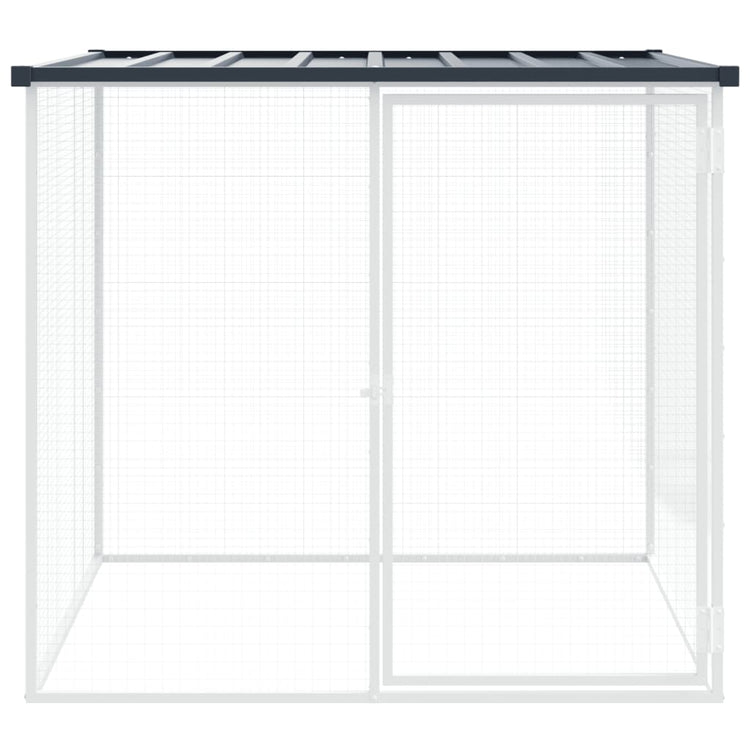 Poulet Vidaxl avec toit 103x98x90 cm anthracite en acier galvanisé