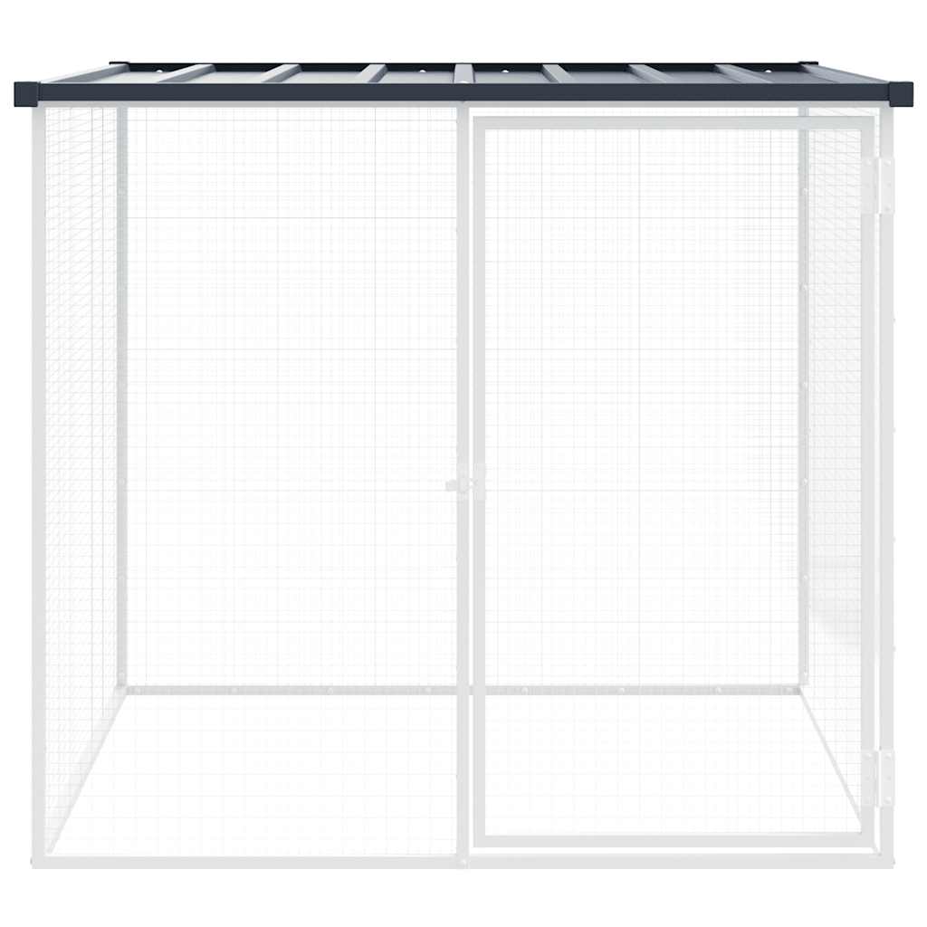 Poulet Vidaxl avec toit 103x98x90 cm anthracite en acier galvanisé