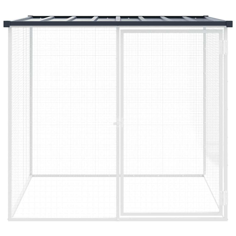 Poulet Vidaxl avec toit 103x98x90 cm anthracite en acier galvanisé