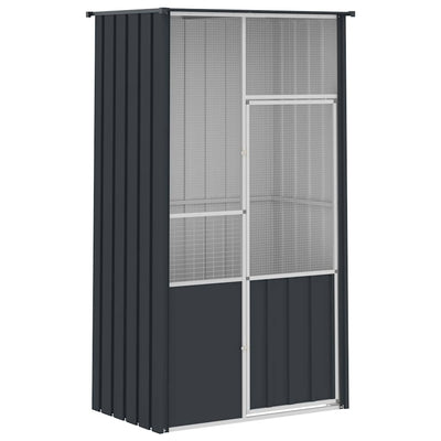 Vidaxl Bird Cage 115x78x200 cm Couleur d'anthracite en acier galvanisé