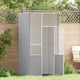 Vidaxl Bird Cage 115x78x200 cm Gray en acier galvanisé