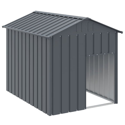 Vidaxl Dog Loft avec toit 117x153x123 cm anthracite en acier galvanisé